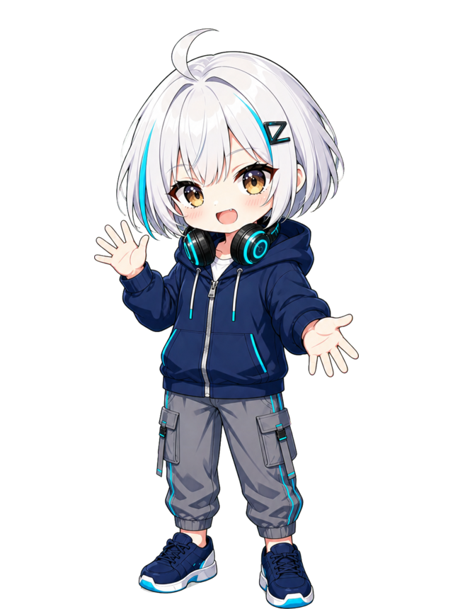 手を振ってページの先頭を案内するRIA